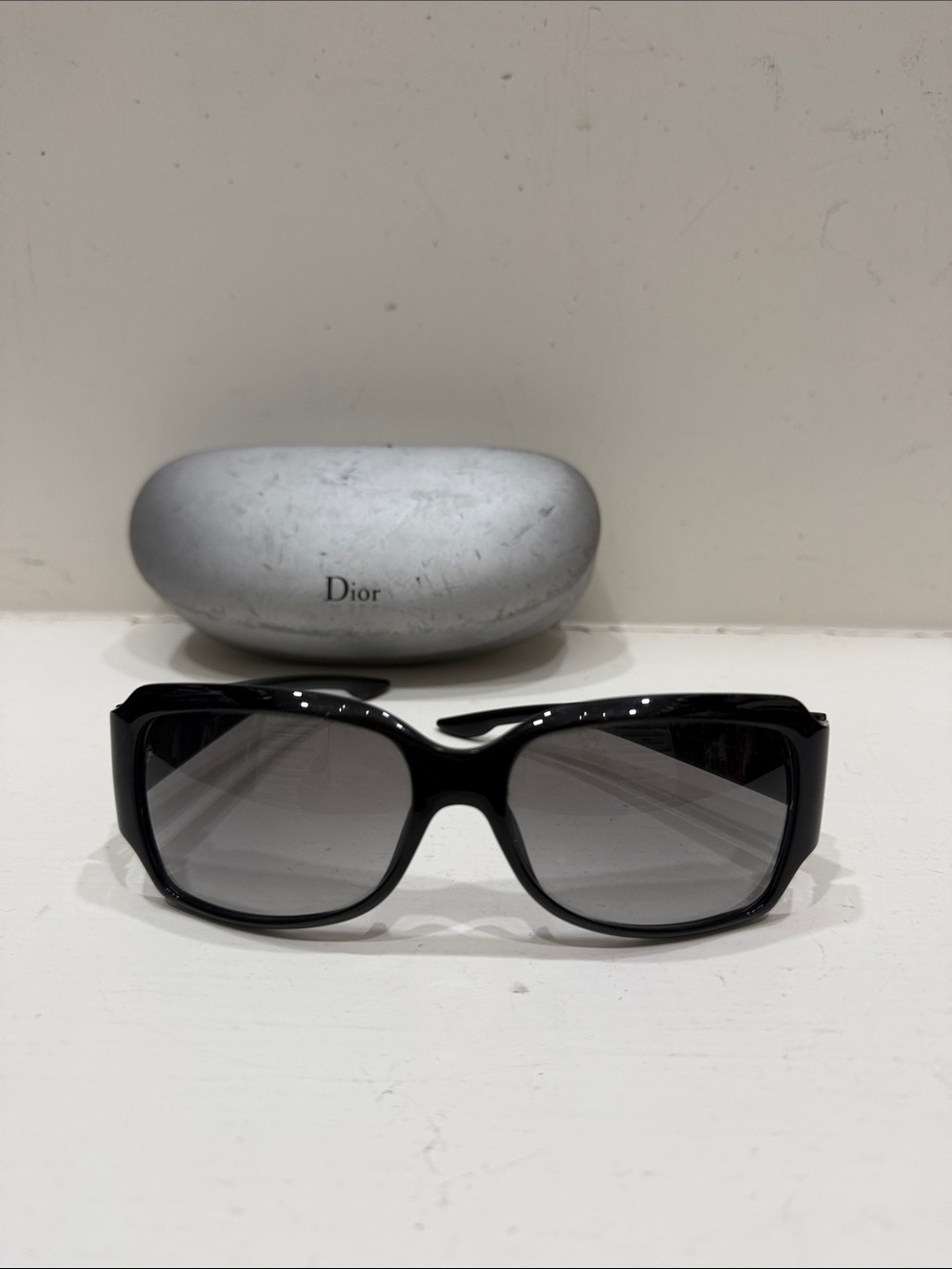 Dior Black Sunglasses with Glitter Temple Accent